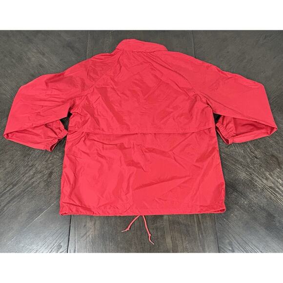 Vtg Woolrich Teton Red Windbreaker Jacket Removable Hood Women's Medium USA - Picture 10 of 10